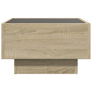 LED Couchtisch Sonoma Eiche 50x50 cm