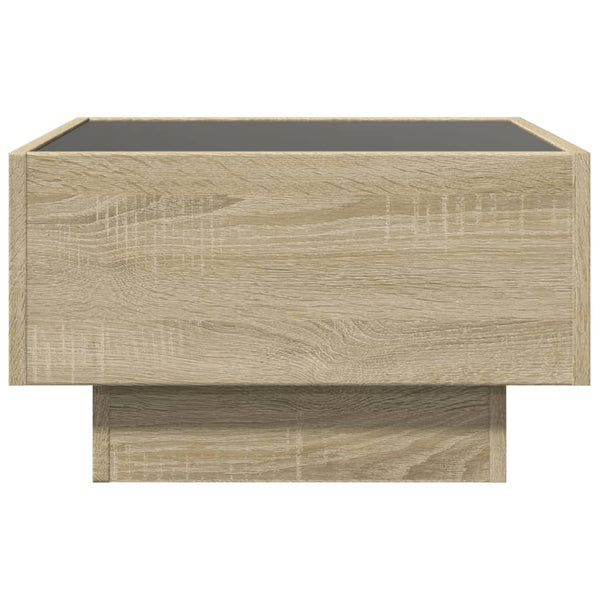 LED Couchtisch Sonoma Eiche 50x50 cm