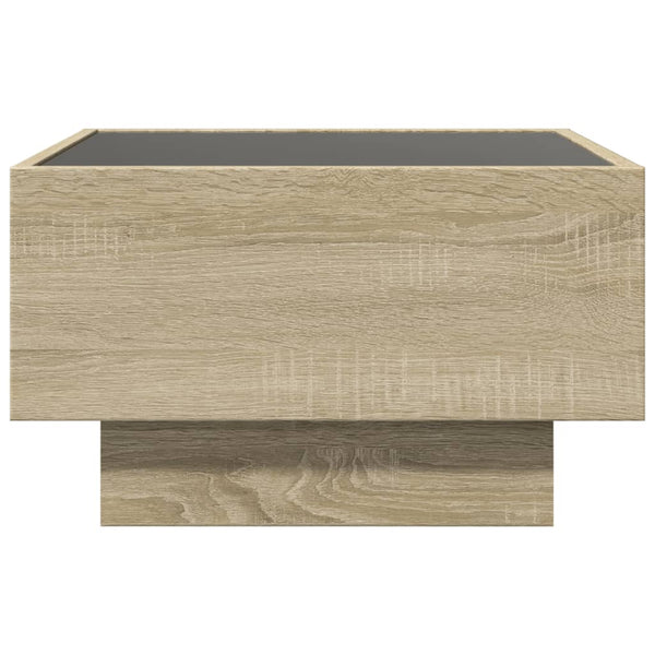 LED Couchtisch Sonoma Eiche 50x50 cm