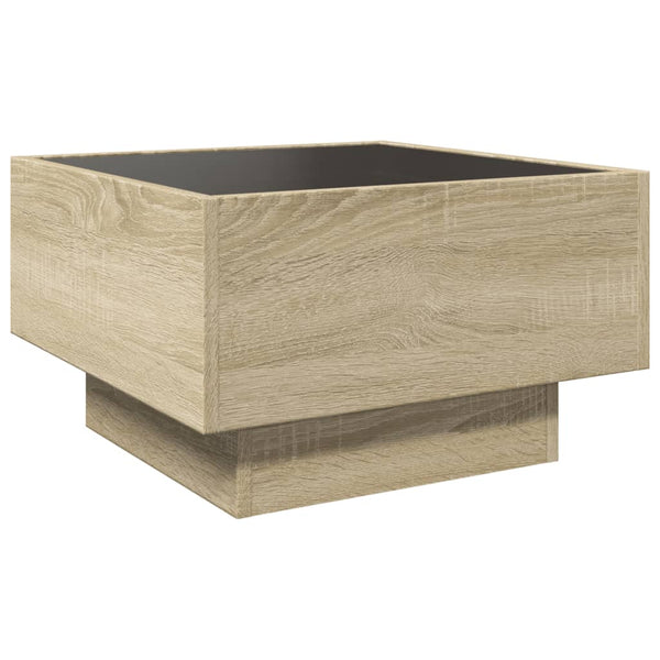 LED Couchtisch Sonoma Eiche 50x50 cm