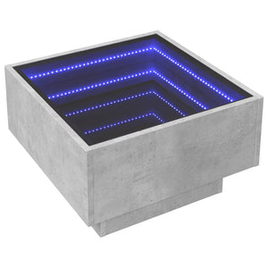 LED Couchtisch Betongrau 50x50 cm