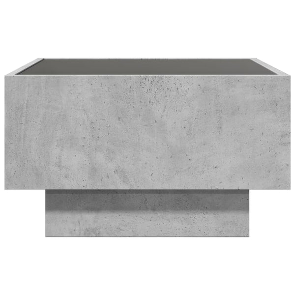 LED Couchtisch Betongrau 50x50 cm