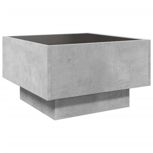 LED Couchtisch Betongrau 50x50 cm