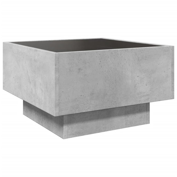 LED Couchtisch Betongrau 50x50 cm