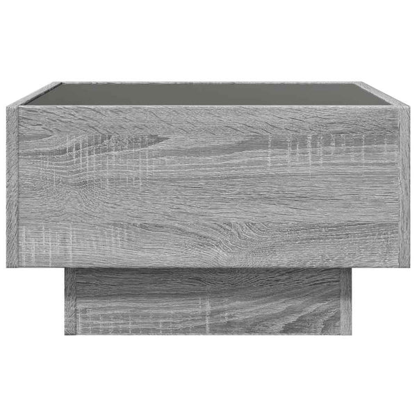 LED Couchtisch Grau Sonoma 50x50 cm