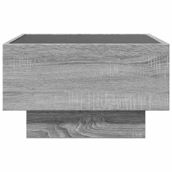 LED Couchtisch Grau Sonoma 50x50 cm