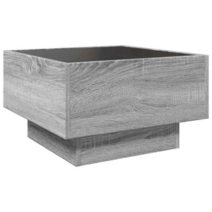 LED Couchtisch Grau Sonoma 50x50 cm