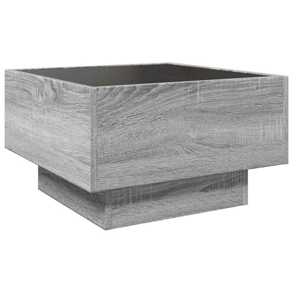 LED Couchtisch Grau Sonoma 50x50 cm