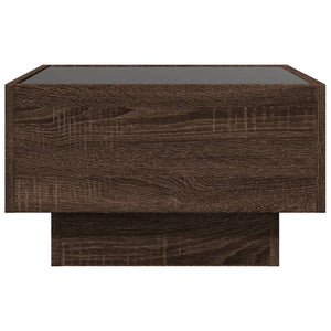 LED Couchtisch Eichenoptik 50x50 cm