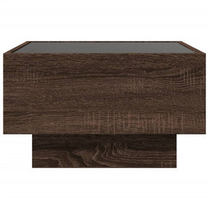 LED Couchtisch Eichenoptik 50x50 cm