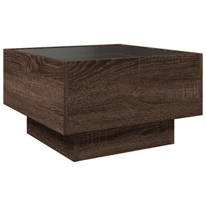 LED Couchtisch Eichenoptik 50x50 cm