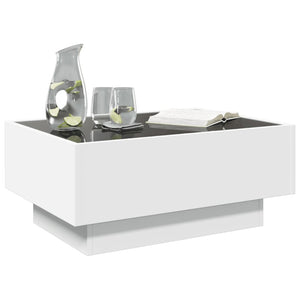 LED Couchtisch Weiß 70x50 cm