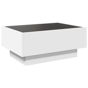 LED Couchtisch Weiß 70x50 cm
