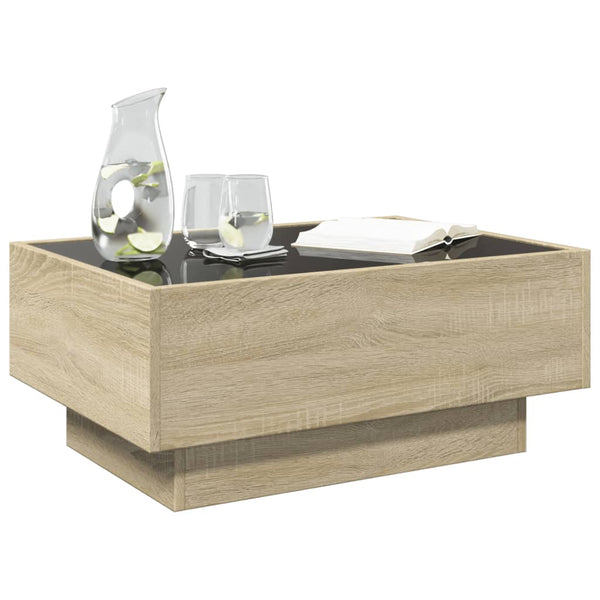LED Couchtisch Sonoma Eiche 70x50 cm