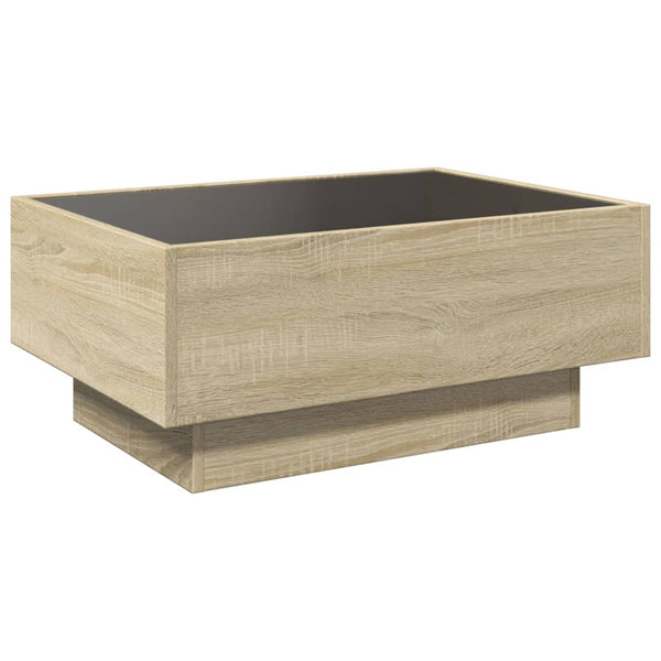 LED Couchtisch Sonoma Eiche 70x50 cm