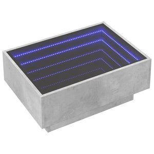 LED Couchtisch Betongrau 70x50 cm