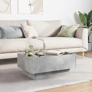 LED Couchtisch Betongrau 70x50 cm