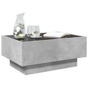 LED Couchtisch Betongrau 70x50 cm