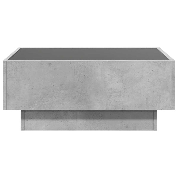 LED Couchtisch Betongrau 70x50 cm