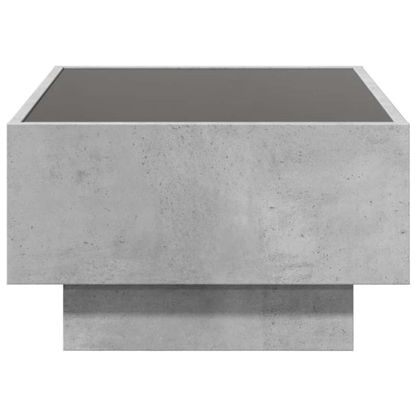 LED Couchtisch Betongrau 70x50 cm