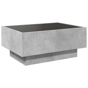 LED Couchtisch Betongrau 70x50 cm