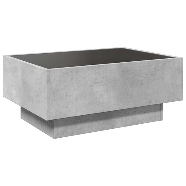 LED Couchtisch Betongrau 70x50 cm