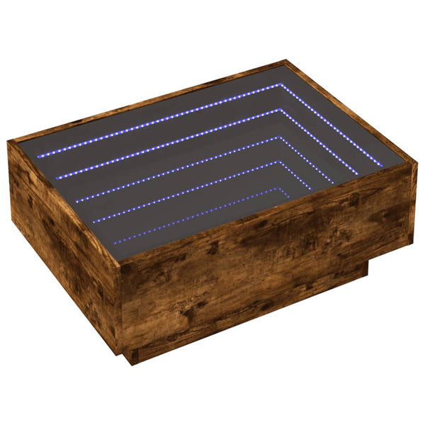 LED Couchtisch Räuchereiche 70x50 cm