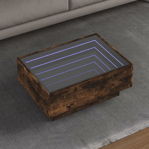 LED Couchtisch Räuchereiche 70x50 cm