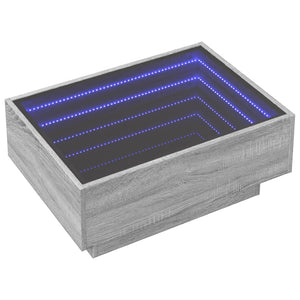 LED Couchtisch Grau Sonoma 70x50 cm