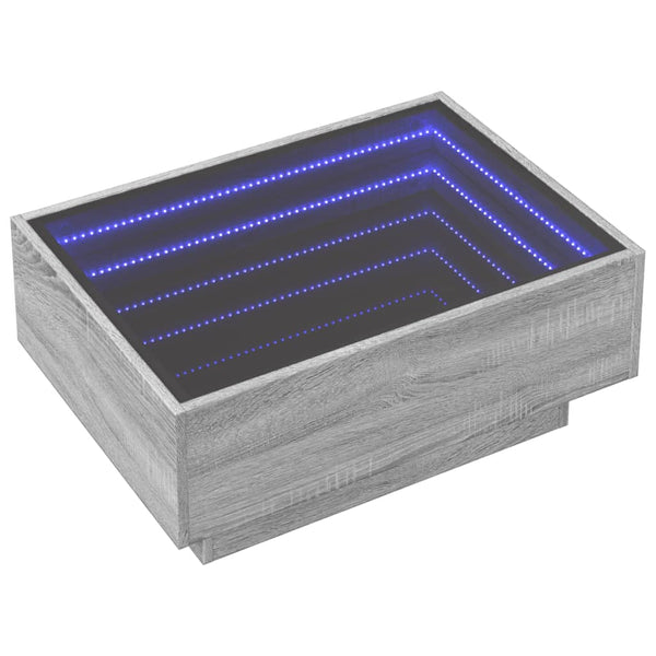 LED Couchtisch Grau Sonoma 70x50 cm