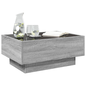 LED Couchtisch Grau Sonoma 70x50 cm