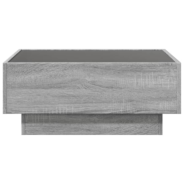 LED Couchtisch Grau Sonoma 70x50 cm