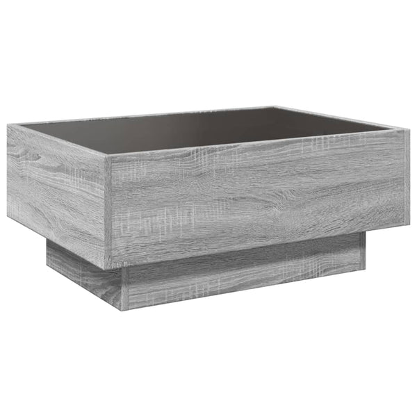 LED Couchtisch Grau Sonoma 70x50 cm