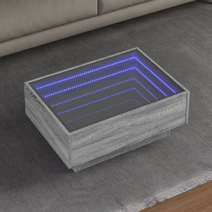 LED Couchtisch Grau Sonoma 70x50 cm
