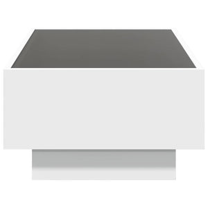 LED Couchtisch Weiß 90x50 cm