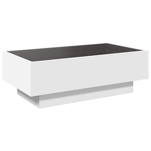 LED Couchtisch Weiß 90x50 cm