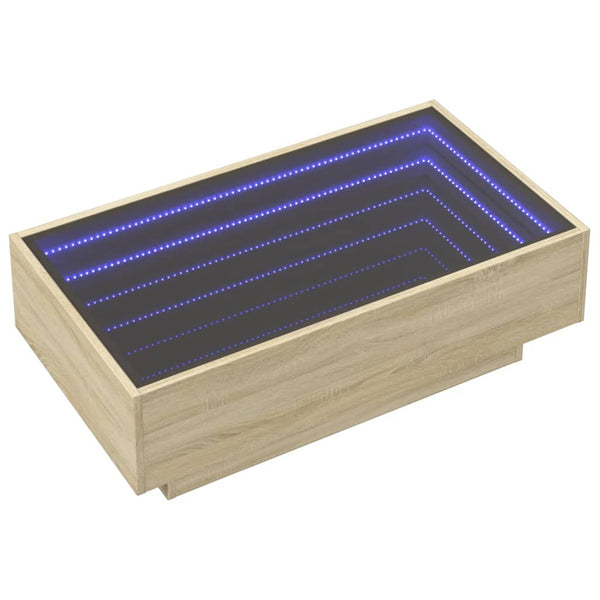 LED Couchtisch Sonoma Eiche 90x50 cm