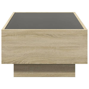 LED Couchtisch Sonoma Eiche 90x50 cm