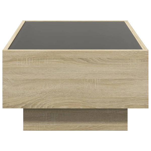 LED Couchtisch Sonoma Eiche 90x50 cm