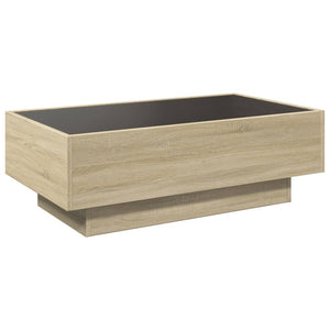 LED Couchtisch Sonoma Eiche 90x50 cm