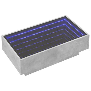 LED Couchtisch Betongrau 90x50 cm