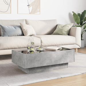 LED Couchtisch Betongrau 90x50 cm