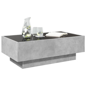 LED Couchtisch Betongrau 90x50 cm