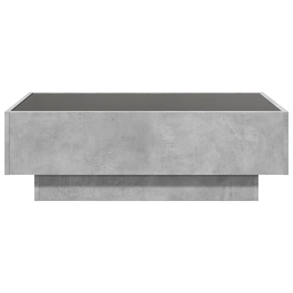 LED Couchtisch Betongrau 90x50 cm