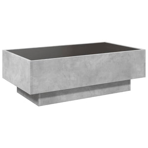 LED Couchtisch Betongrau 90x50 cm