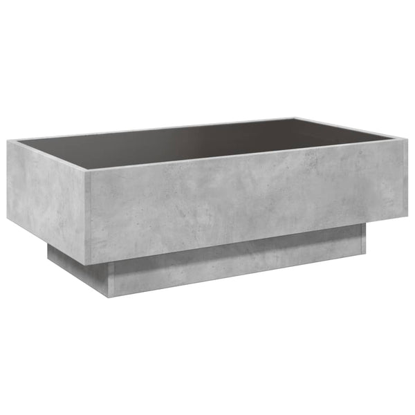 LED Couchtisch Betongrau 90x50 cm
