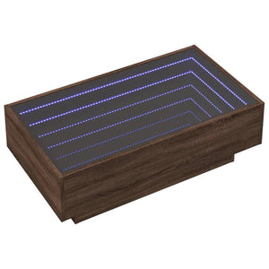 LED Couchtisch Eiche Braun 90x50 cm