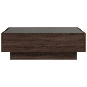 LED Couchtisch Eiche Braun 90x50 cm
