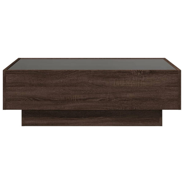 LED Couchtisch Eiche Braun 90x50 cm