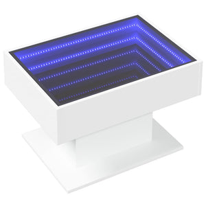 LED Couchtisch Weiß 70x50 cm